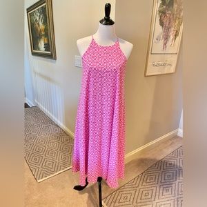 Every Pink and White Halter Dress